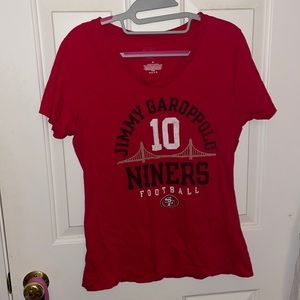 Short Sleeve Red 49ers Tshirt